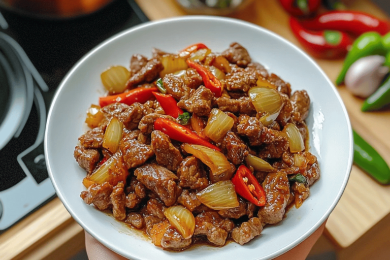 Spicy Stir-Fried Beef with Chilies and Onions Recipe 2 Spicy Stir-Fried Beef