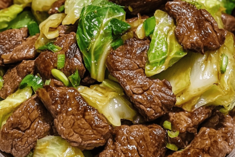 Stir-Fried Beef and Cabbage
