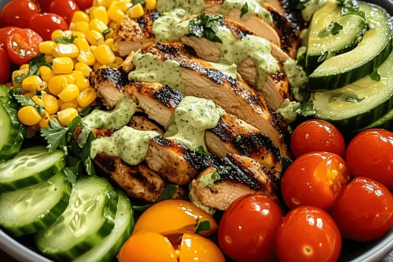 Grilled Chicken Avocado Salad with Creamy Cilantro 2 Grilled Chicken Salad Bowl