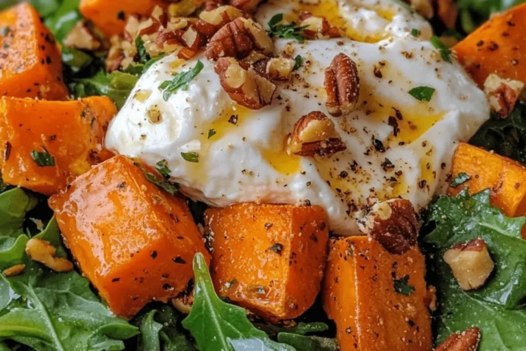 Spring Sweet Potato & Burrata Salad with Honey Lemon Dressing 1 SPRING SWEET POTATO BURRATA SALAD WITH HONEY LEMON DRESSING min