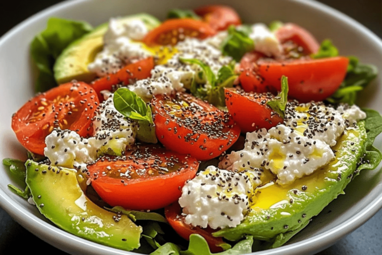 Fresh Avocado, Tomato & Cottage Cheese Salad