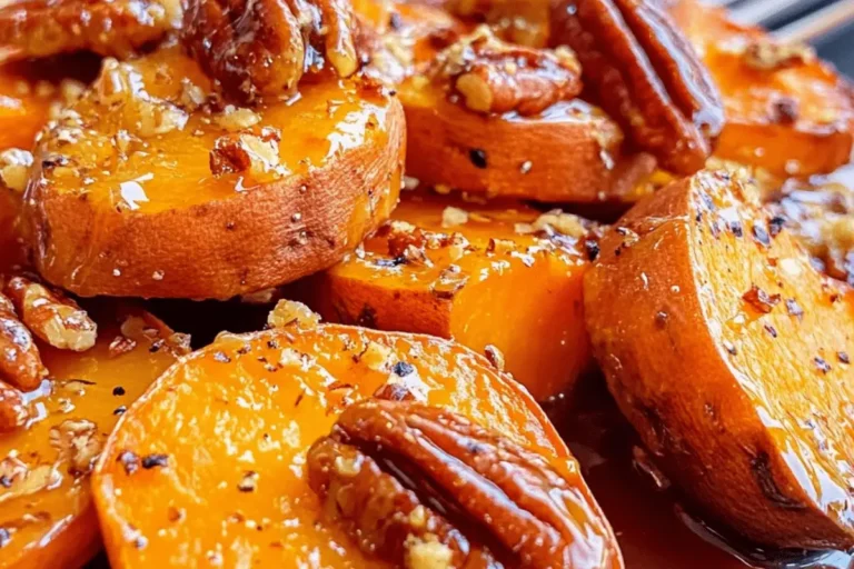 ONE PAN ROASTED SWEET POTATOES WITH MAPLE DIJON GLAZE PECANS min