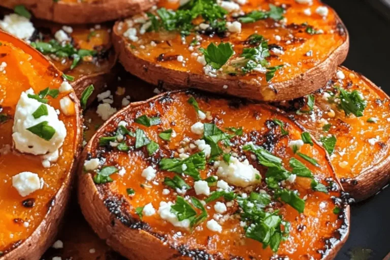 ROASTED SWEET POTATO ROUNDS WITH HONEY AND FETA min
