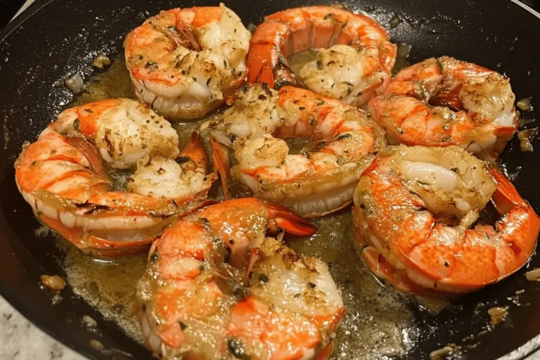 GARLIC BUTTER LOBSTER TAIL BITES 2 Garlic Butter Lobster Tails in Skillet Bliss