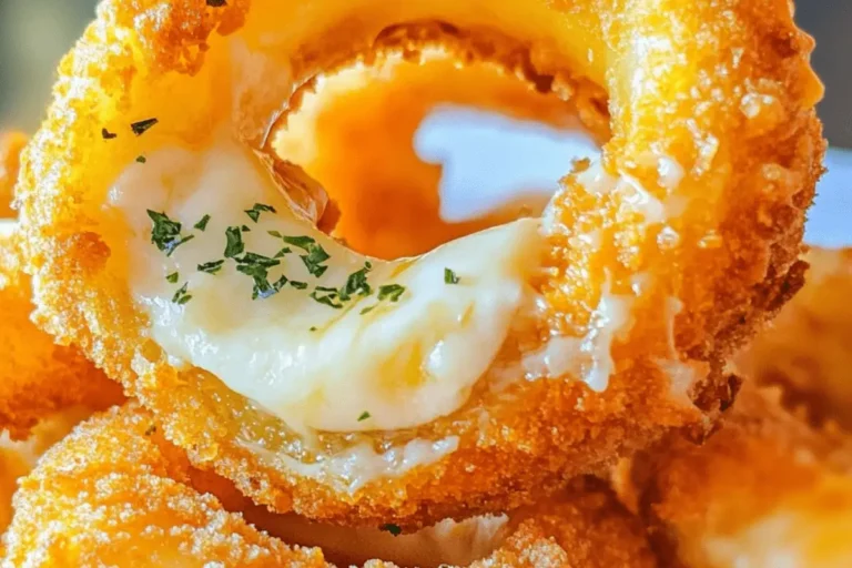 MOZZARELLA-STUFFED ONION RINGS WITH GARLIC BUTTER DIP 1 MOZZARELLA STUFFED ONION RINGS WITH GARLIC BUTTER DIP min
