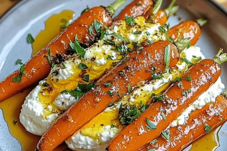 ROASTED CARROTS WITH WHIPPED RICOTTA AND HOT HONEY 1 ROASTED CARROTS WITH WHIPPED RICOTTA AND HOT HONEY min