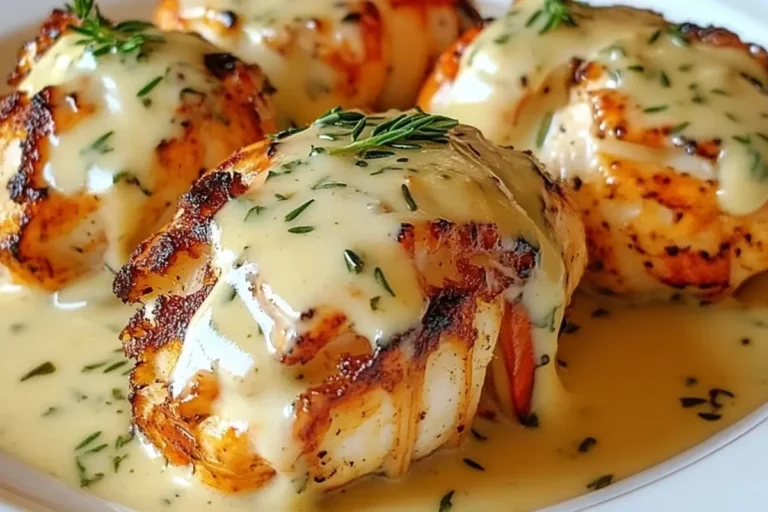 Creamy Garlic Butter Lobster Tails with Herb Drizzle