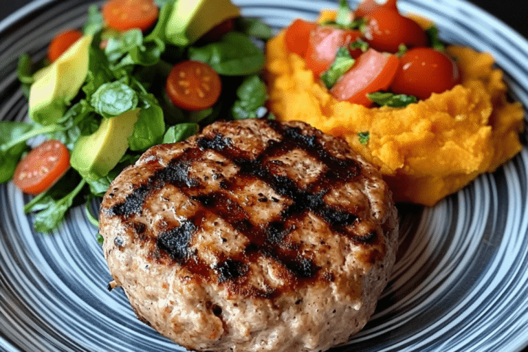 Healthy Turkey with Sweet Potato Mash