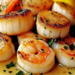 Seared Scallops and Shrimp in Lemon Garlic Butter 3 Seared Scallops and Shrimp in Lemon Garlic Butter
