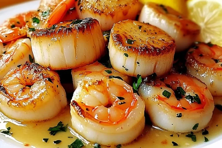 Seared Scallops and Shrimp in Lemon Garlic Butter 2 Seared Scallops and Shrimp in Lemon Garlic Butter