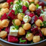 Beet Chickpea Feta Salad