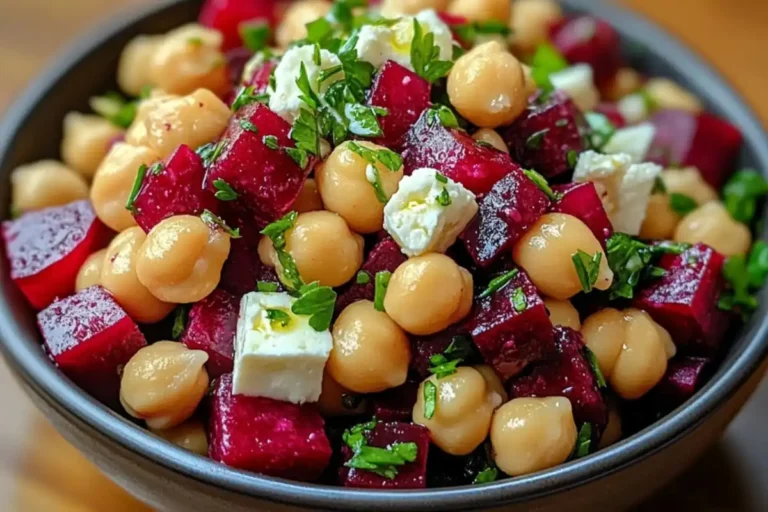 Beet Chickpea Feta Salad