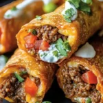 Cheesy Beef Taco Egg Rolls – Crispy, Cheesy, and Party-Ready 3 Cheesy Beef Taco Egg Rolls