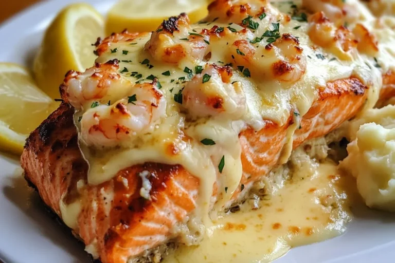 Crab Shrimp Stuffed Salmon
