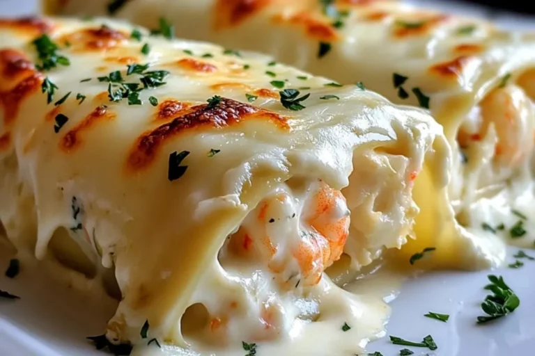Creamy Seafood Lasagna Roll