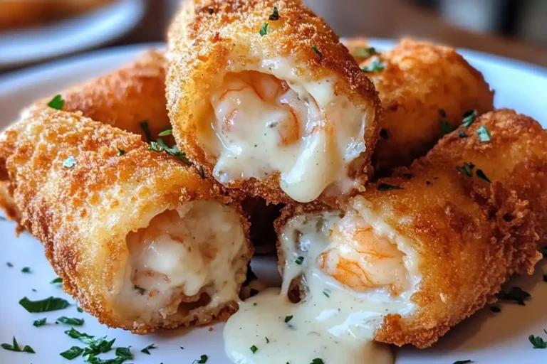 Deep Fried Shrimp Alfredo Burrito Bites