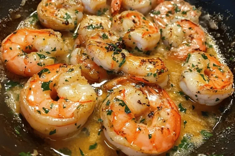 GARLIC BUTTER SHRIMP IN SKILLET