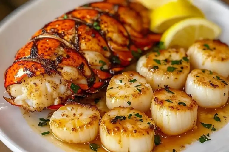 Garlic Butter Lobster Scallops Feast