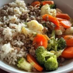 Ground Beef & Veggie Stir-Fry Rice Bowl 3 Ground Beef & Veggie Stir-Fry Rice Bowl