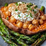 Roasted Sweet Potato with Asparagus, Chickpeas & Ricotta 3 r 10