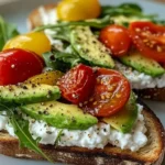 Whipped Cottage & Avocado Toast with Roasted Cherry Tomatoes 3 r 6 2