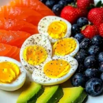 Luxe Protein Breakfast Plate with Salmon, Eggs & Fruit 3 r 7