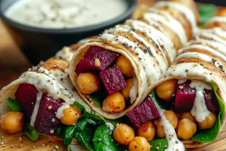 Beet Chickpea Wraps