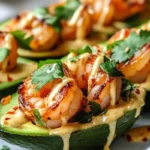 Honey Sriracha Shrimp Avocados