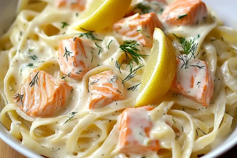 Lemon Dill Salmon Pasta