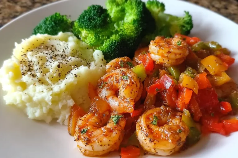 Garlic Butter Shrimp Skillet with Rustic Mash
