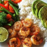 Garlic Lime Shrimp Bowl with Avocado and Veggies 3 Garlic Lime Shrimp Bowl: