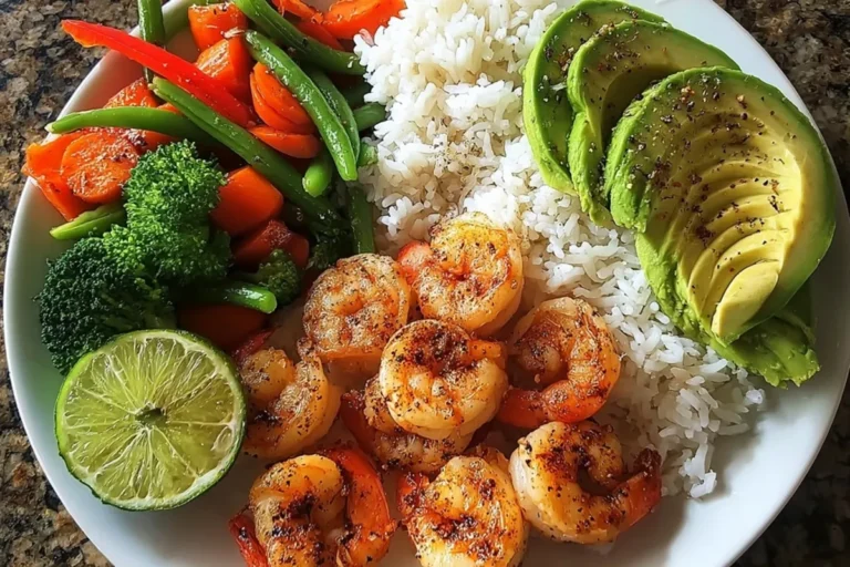 Garlic Lime Shrimp Bowl: