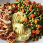 Grilled Chicken with Mashed Potatoes and Veggie Medley 3 Grilled Chicken with Mashed Potatoes