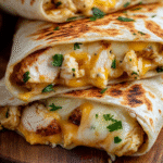 Cheesy Garlic Chicken Wraps