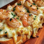 Cheesy Garlic Shrimp Bread