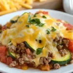 Cheesy Zucchini Beef Bake