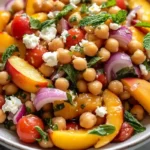 Chickpea Peach Salad