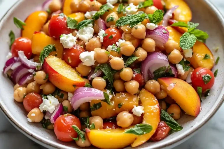 Chickpea Peach Salad