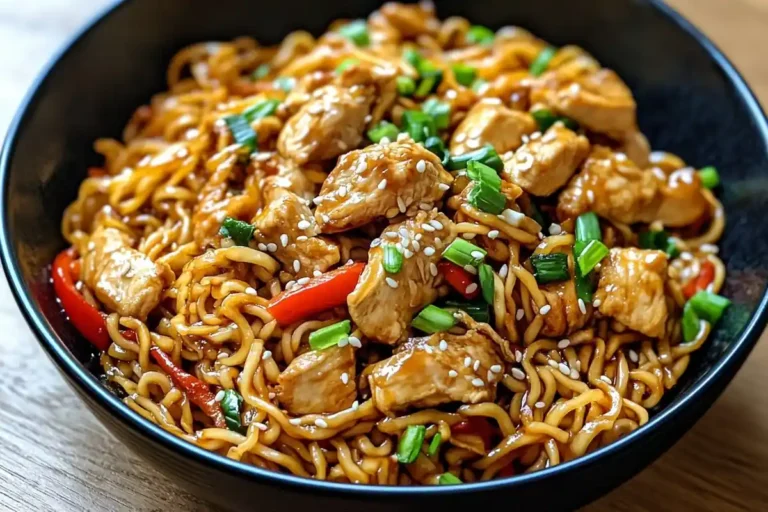 Easy ramen stir fry Chicken noodle stir fry Quick weeknight dinner Asian chicken noodles Stir fry with ramen noodles Homemade ramen stir fry