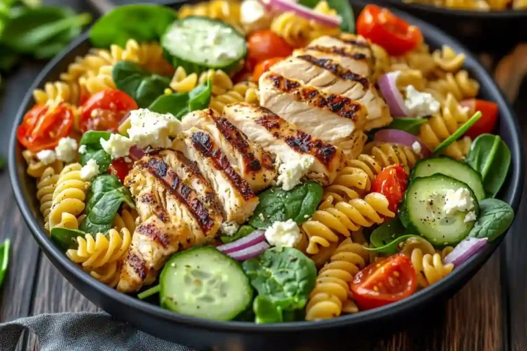 Mediterranean Chicken Pasta Salad