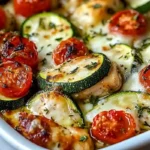 Mediterranean Chicken Zucchini Bake
