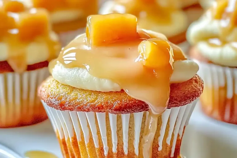Peach Cream Cheese Cupcakes