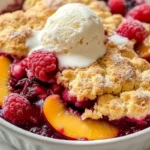 Raspberry Peach Cobbler