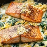 Salmon with Lemon Orzo