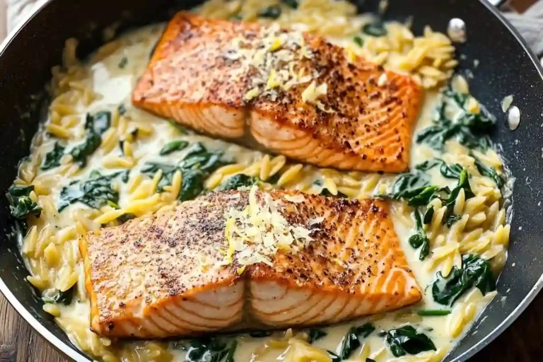 Salmon with Lemon Orzo