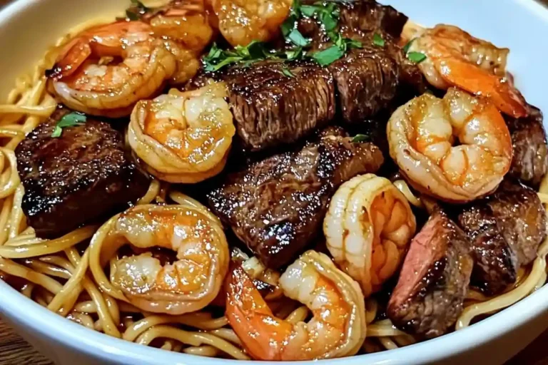 Steak Shrimp Noodles 1