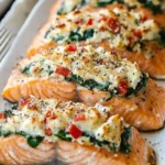 Stuffed Salmon with Spinach and Feta