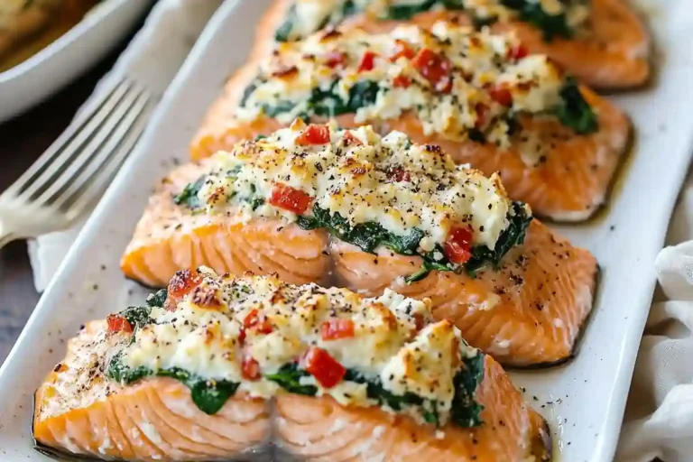 Stuffed Salmon with Spinach and Feta