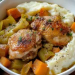 Chicken Leek Squash Bake