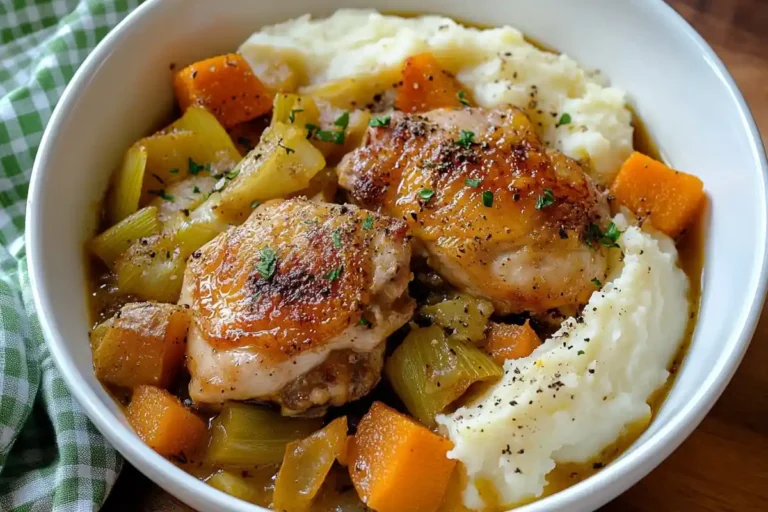 Chicken Leek Squash Bake